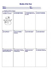 English Worksheet: Months of the year