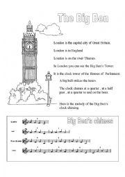 English Worksheet: THE BIG BEN