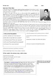 English Worksheet: Frida Khalo