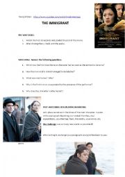 English Worksheet: Trailer task -The Immigrant