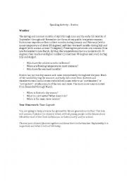 English Worksheet: Speaking Activity - The City of Boston