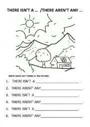 English Worksheet: there is there are