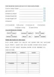 English Worksheet: easy english test for children