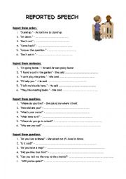 English Worksheet: Reported Speech