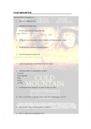 English Worksheet: Cold Mountain