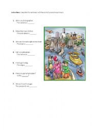 English Worksheet: possesive pronouns