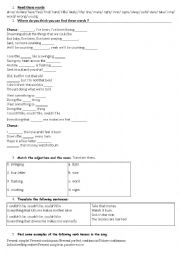 English Worksheet: Counting stars- One Republic