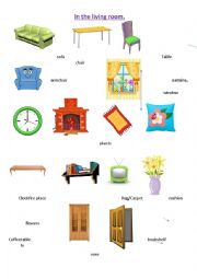 English Worksheet: In the living room