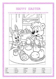 easter eggs colouring