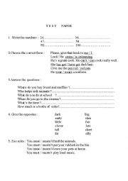 Test Paper