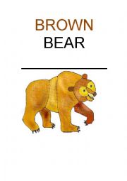 English Worksheet: Brown Bear flashcards