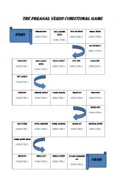 English Worksheet: CONDITIONALS AND PHRASAL VERBS