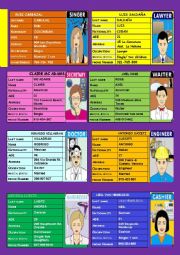English Worksheet: PERSONAL INFORMATION CARDS 7th SET