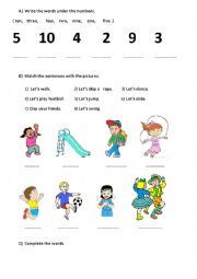 English Worksheet: body parts