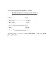 English Worksheet: quantities