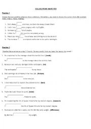 English Worksheet: PRACTICE MAKE AND DO