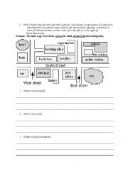 English Worksheet: Location Words Assessment