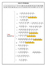 English Worksheet: HEALTH PROBLEMS 