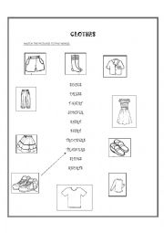 English Worksheet: Clothes vocabulary