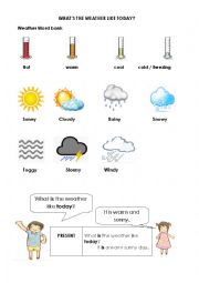 English Worksheet: Weather packet