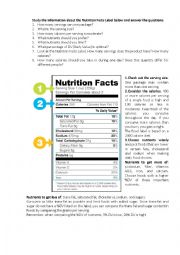 Nutrition Facts Label 