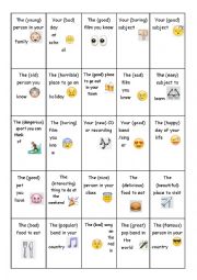 English Worksheet: Talk for a minute about.. (comparative and superlative)