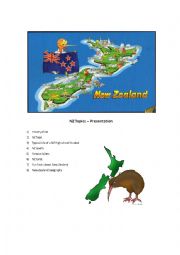 English Worksheet: 8 New Zealand Topics
