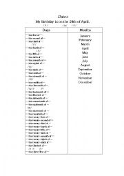 English Worksheet: Saying dates