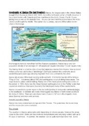 English Worksheet: Geography of Alaska CLIL