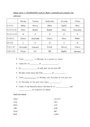 English Worksheet: revision happy earth 1