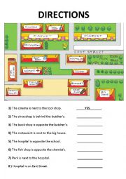 English Worksheet: Directions