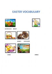 English Worksheet: Easter vocabulary