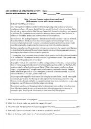 English Worksheet: Pageant Activity - Reading Comprehension