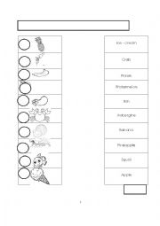 Healthy Food (Matching Activity)