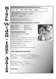 English Worksheet: Black Widow song from Iggy Azalea