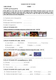 English Worksheet: 7th GRADE EXAMINATION