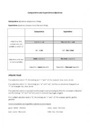 English Worksheet: Comparative and Superlative Adjectives