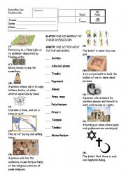English Worksheet: History: Ancient Near East Vocabulary