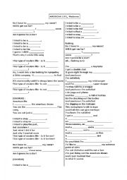 English Worksheet: American Life - Madonna