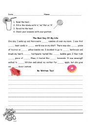 English Worksheet: Candy Dream Articles Worksheet