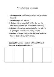 English Worksheet: PHRASAL VERBS