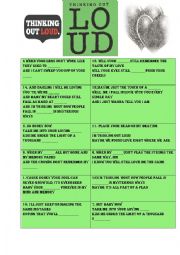 English Worksheet: Thinking Out Loud