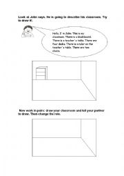 English Worksheet: Classroom