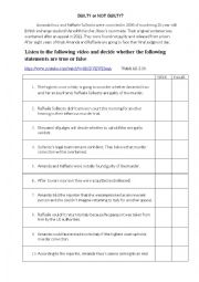 English Worksheet: Guilty or not guilty? Amanda Knox faces final judgment day