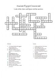 English Worksheet: Ancient egypt crossword