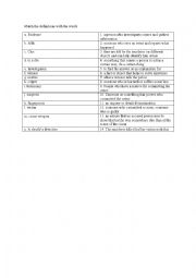 English Worksheet: Investigation Vocabulary