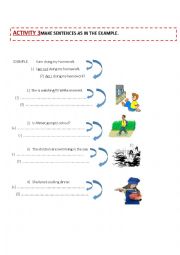 PRESENT CONTINUOUS/ PROGRESSIVE ACTIVITY-3