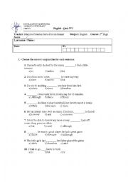 English Worksheet: conjunctions quiz