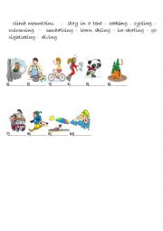 English Worksheet: ACTIVITIES