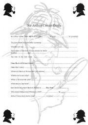 English Worksheet: VIDEO SIR ARTHUR CONAN DOYLE